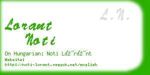 lorant noti business card